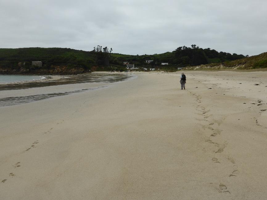 La plage de Porsmoguer, avant la pointe de Corsen