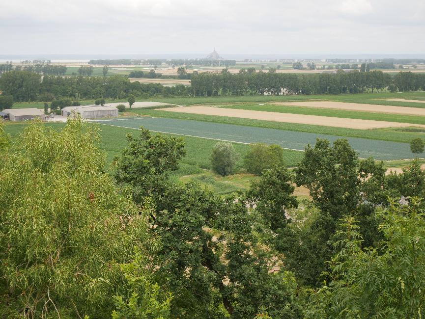 Les polders et le Mont-Saint-Michel, depuis Roz sur Couesnon