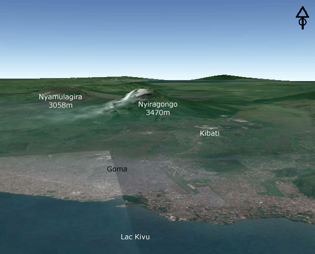 Carte de situation du Nyiragongo