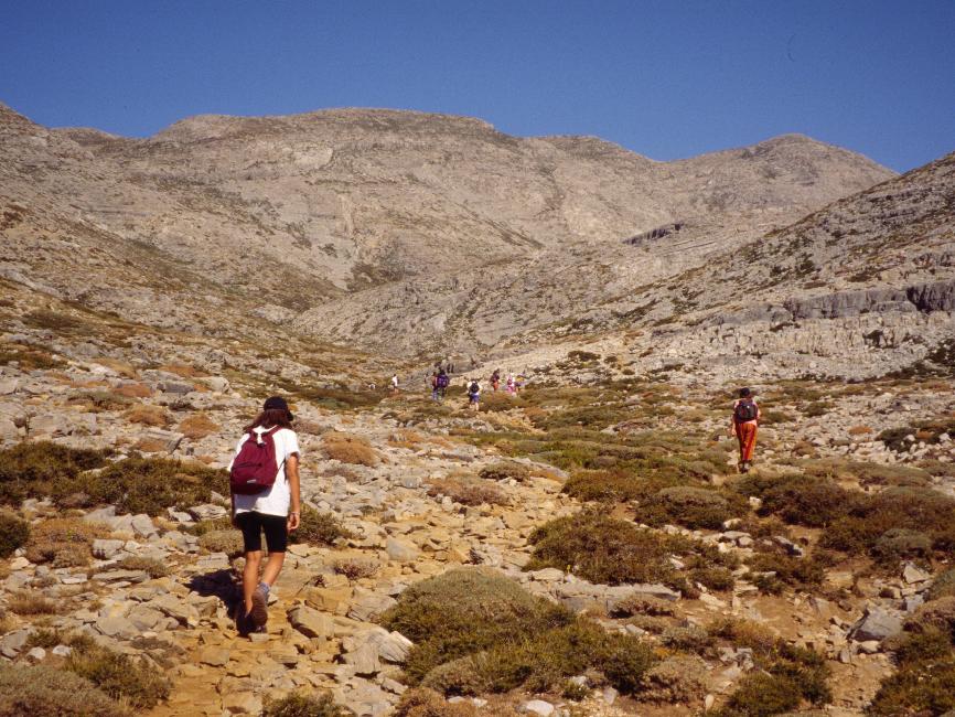 Montée vers le Psiloritis, point culminant de la Crète (2456m)