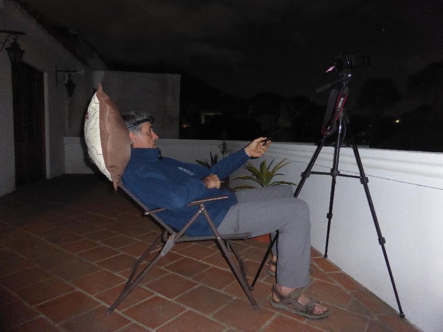 Observation nocturne du volcan