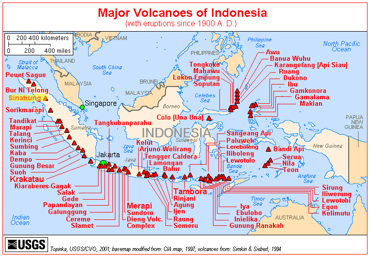 Les volcans indonésiens