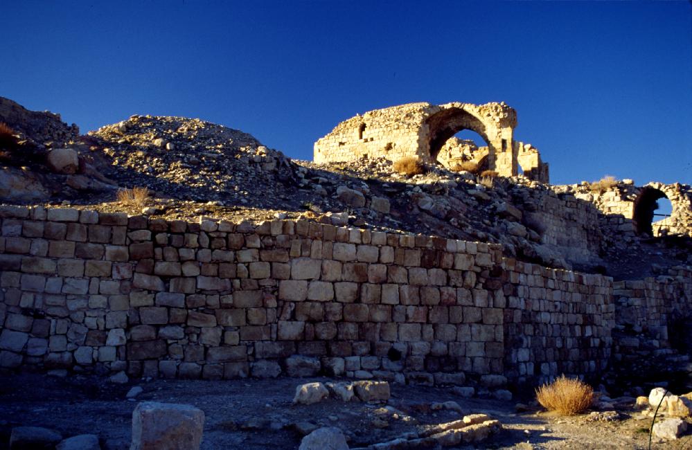 Les ruines de Shawbak, au soleil couchant