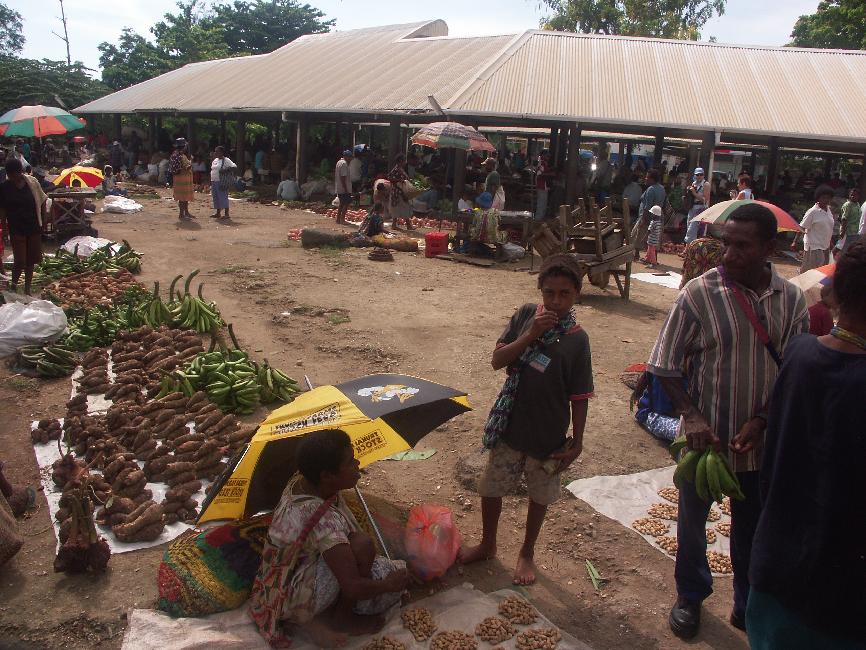 Le marché aux légumes de Madang